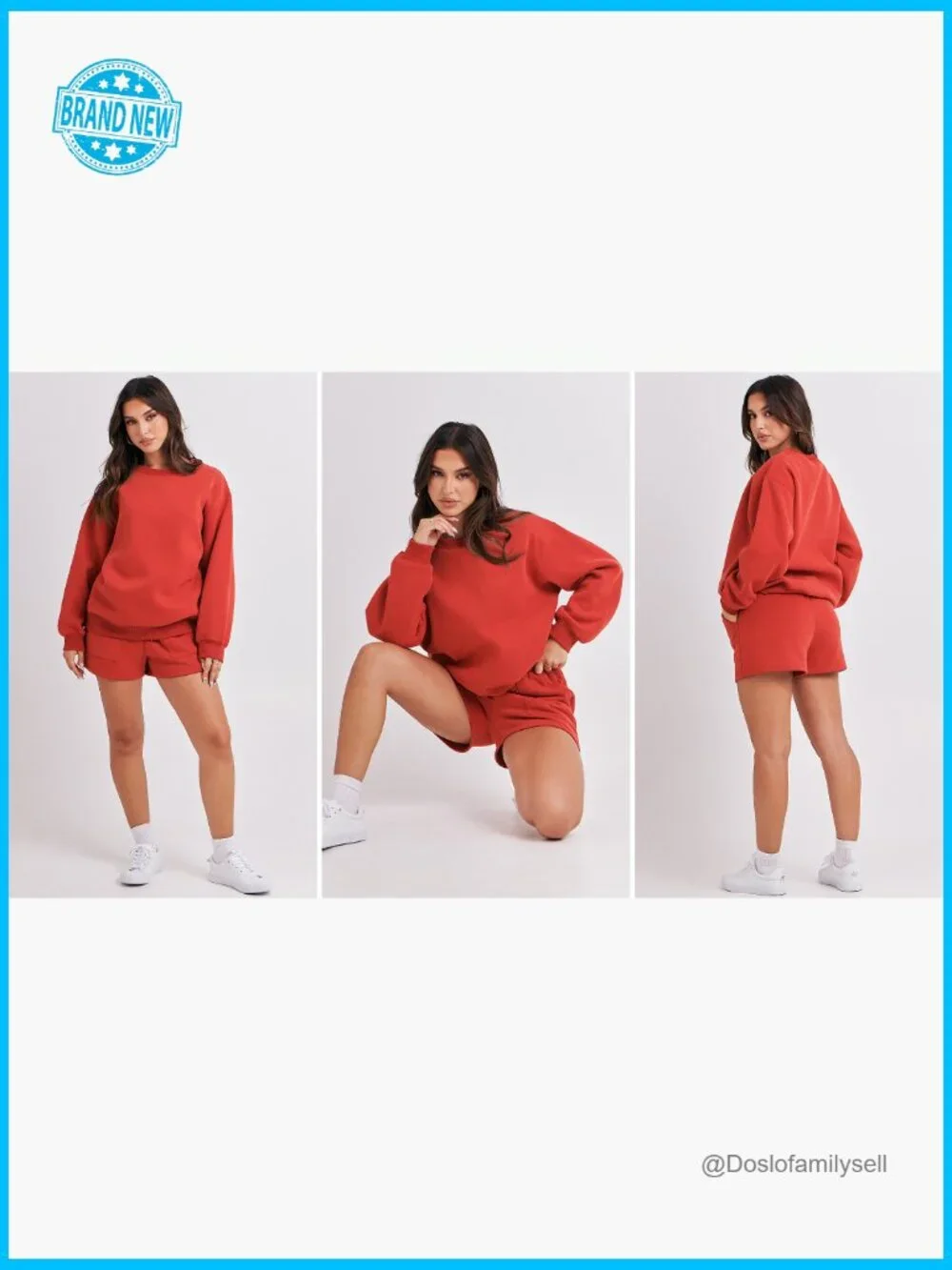 2 Piece Outfits Sweat Shorts Sets Oversized Casual Lounge Matching Set